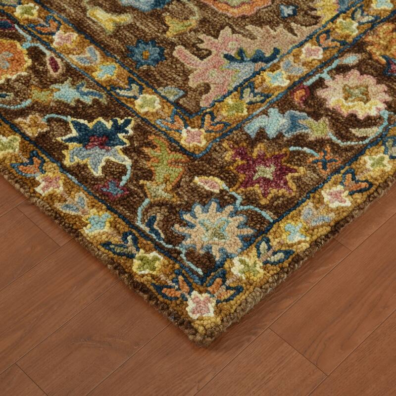 Empress Brown Traditional Hand-Hooked Area Rug 2' x 3'