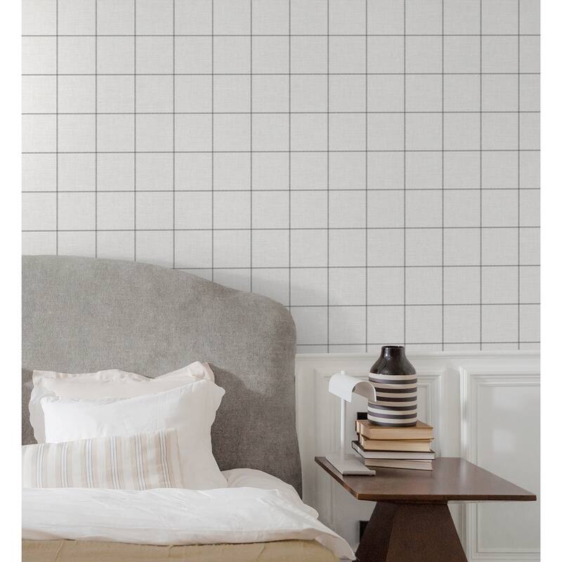 NextWall Classic Striped Check Peel and Stick Wallpaper