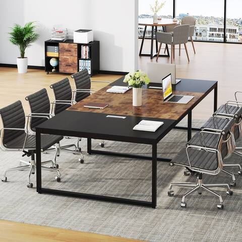 8FT Rectangle Conference Table, Meeting Seminar Table,94.48L x 47.24W x 29.92H Inches
