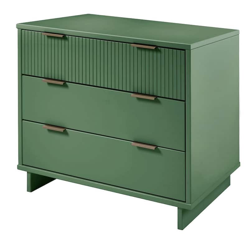 Manhattan Comfort Granville 38.18" Modern Standard 3 Drawer Dresser