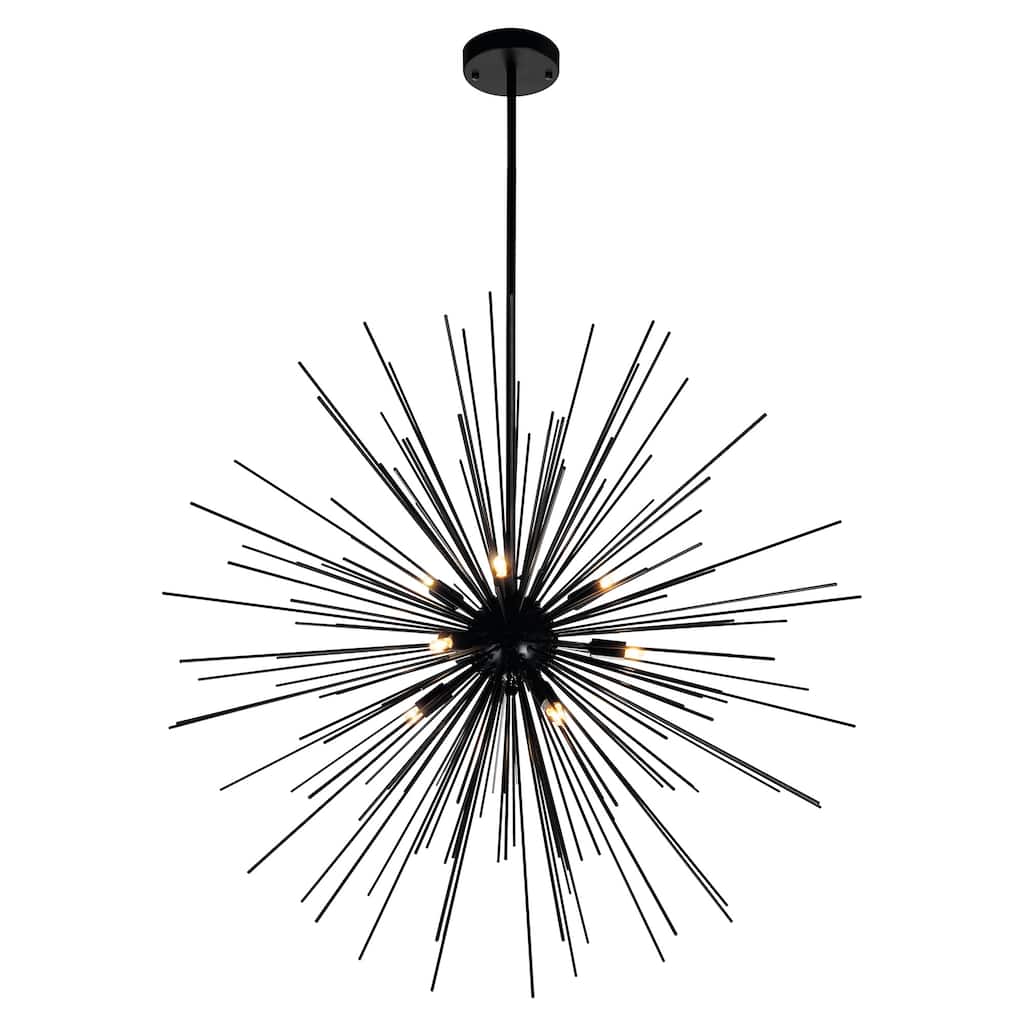 Savannah 9 Light 30in Black Chandelier