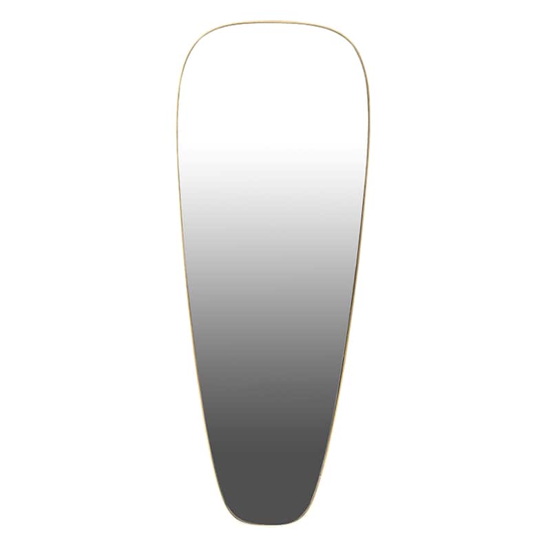 Teardrop Shaped Wall Mirror - 51" - Gold