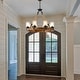 preview thumbnail 23 of 24, Rustic 6 Light Wagon Wheel Chandelier with Seeded Glass Shade