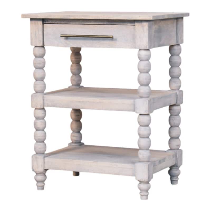 Solid Wood Barclay Acid Wash Side Table