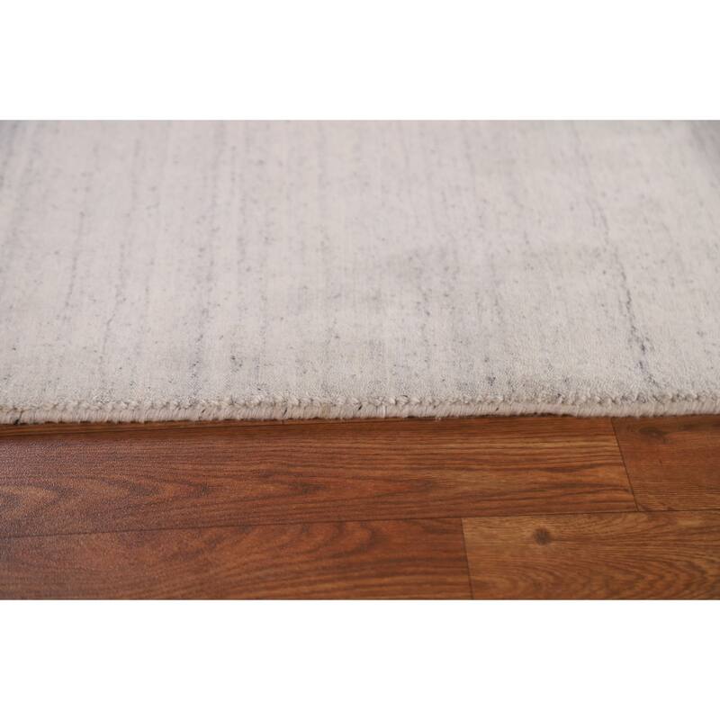 Hand Knotted Oriental 100% Wool Carpet Tribal Contemporary Beige & Ivories Gabbeh Area Rug - 5' 8'' X 5' 4''