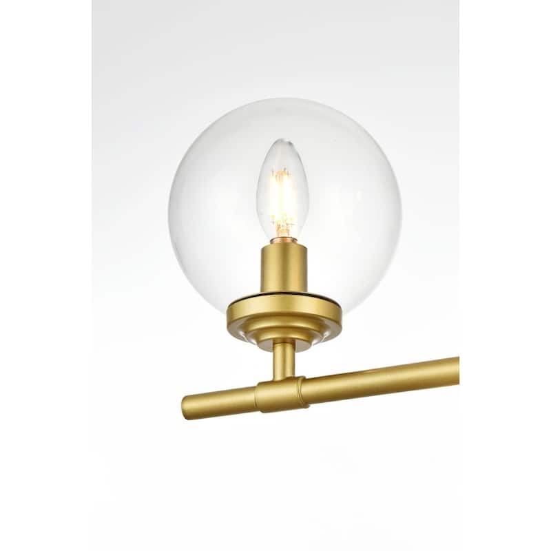 Inzo 1 Light Black and Clear Bath Sconce