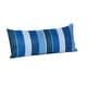 preview thumbnail 12 of 43, Sunbrella 22 x 9 striped lumbar pillow Milano Cobalt