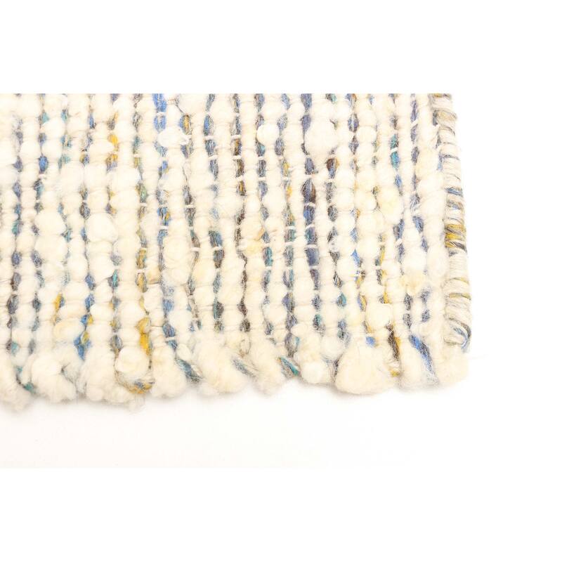 ECARPETGALLERY Braid weave Sienna Cream Wool Rug - 5'5 x 7'5