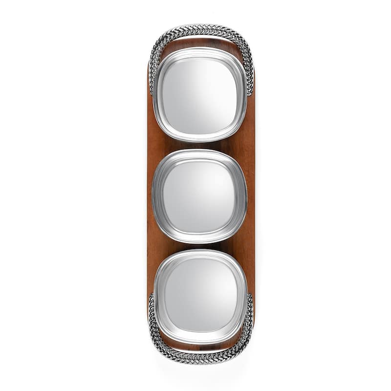 Nambe Braid Condiment Trio