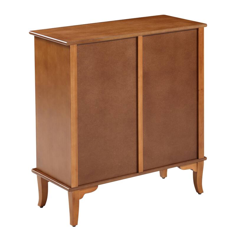COZAYH Farmhouse Dresser, Accent Wooden Storage Cabinet with Sculpted Wave Drawer Fronts