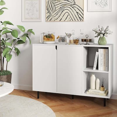 Buffet Cabinet Wooden Sideboard Anti-Toppling Device Modern Furniture