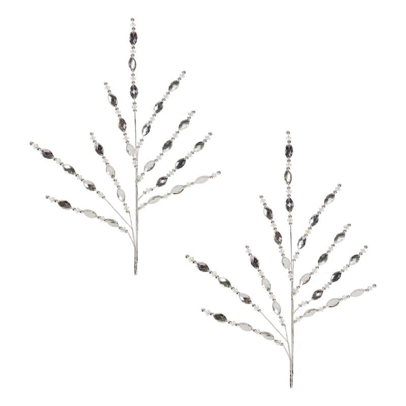 Artificial Christmas Beaded Jewel Spray - 33.75" - Set of 2