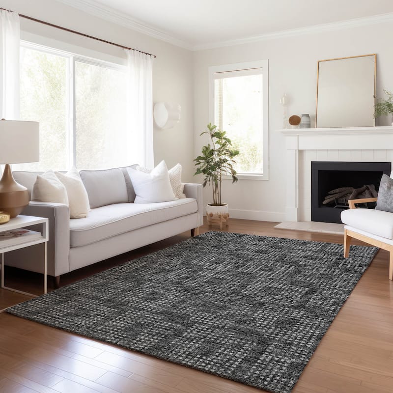 Premium Washable Super Soft Modern Houndstooth Mayfield Rug