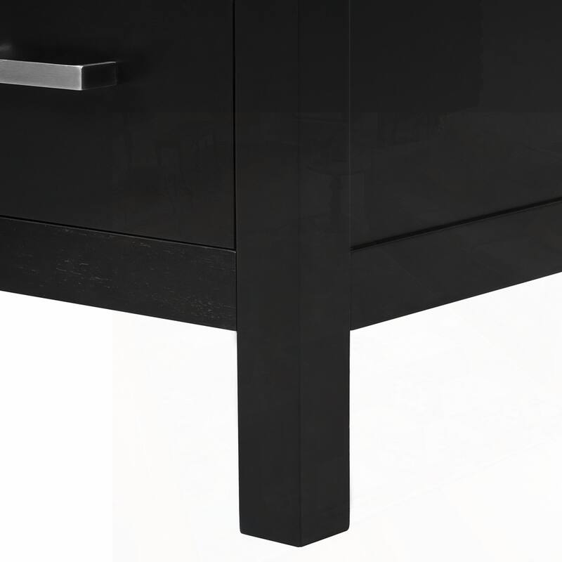 bathroom vanity with integrated undermount basin and a storage cabinet featuring 2 doors and 1 drawer
