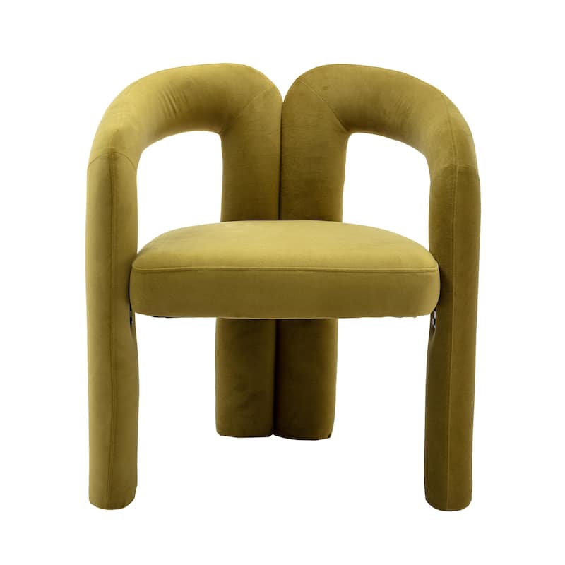 Velvet Upholstered Unique Designed Accent Side Chair（set of 2）