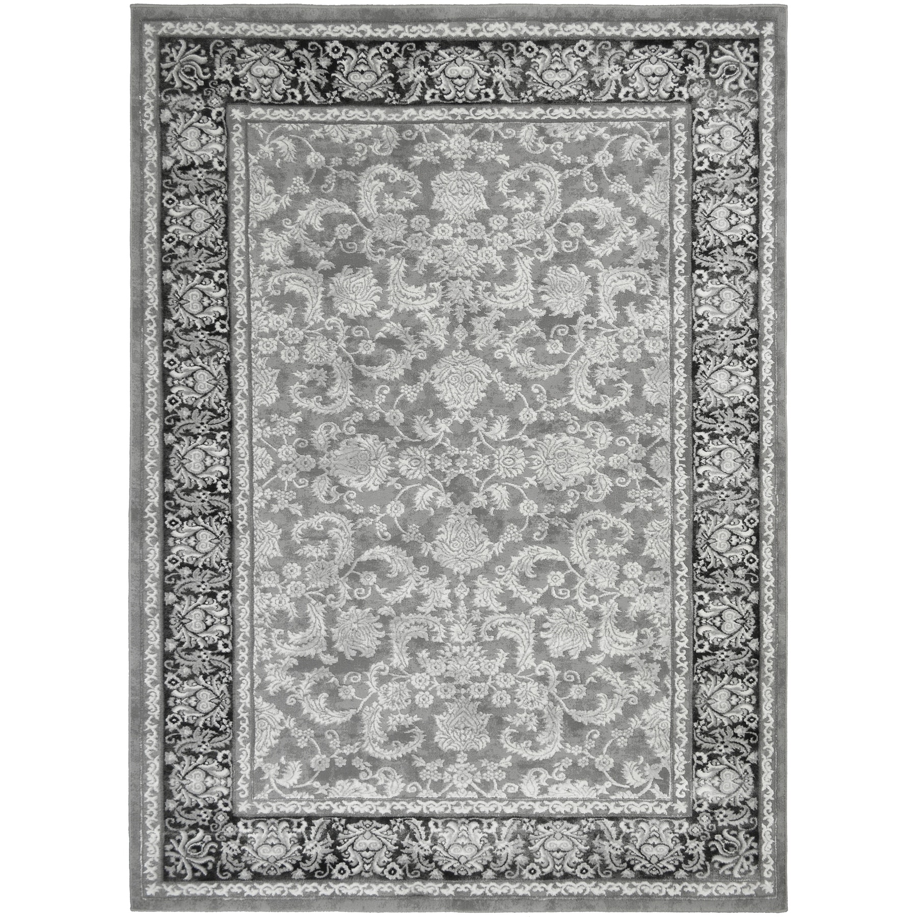 Everest Fina Gray Traditional Oriental Area Rug