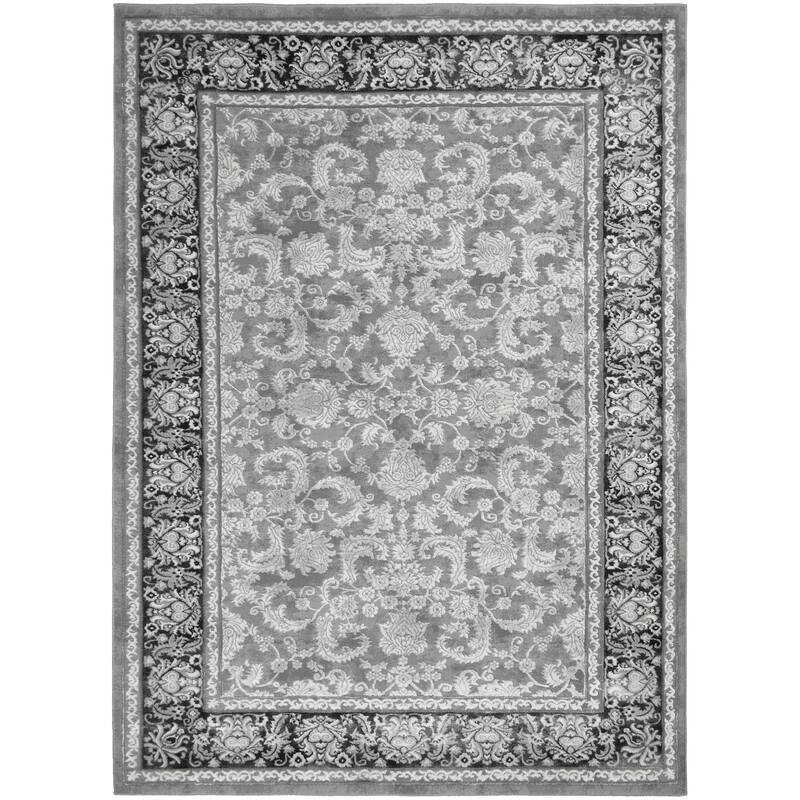 Everest Fina Gray Traditional Oriental Area Rug - 9'3"x12'6"
