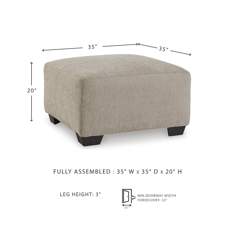 Signature Design by Ashley Brogan Bay Brown/Beige Oversized Accent Ottoman