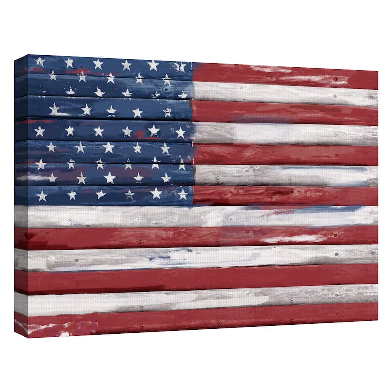 Shiplap Allegiance I by Studio Arts Canvas Art Print