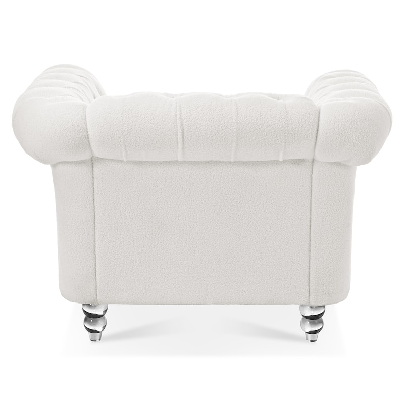 Polyester 1-Seater Sofa with Acrylic Legs
