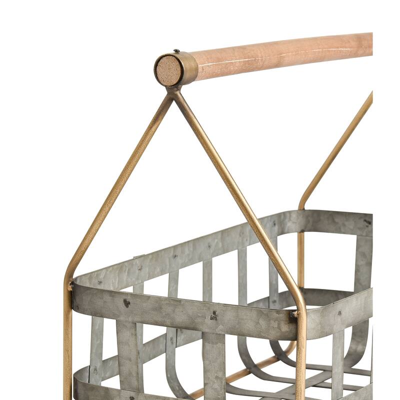 Elk Home Catcliffe Galvanized Metal 14 Inch Wide Basket