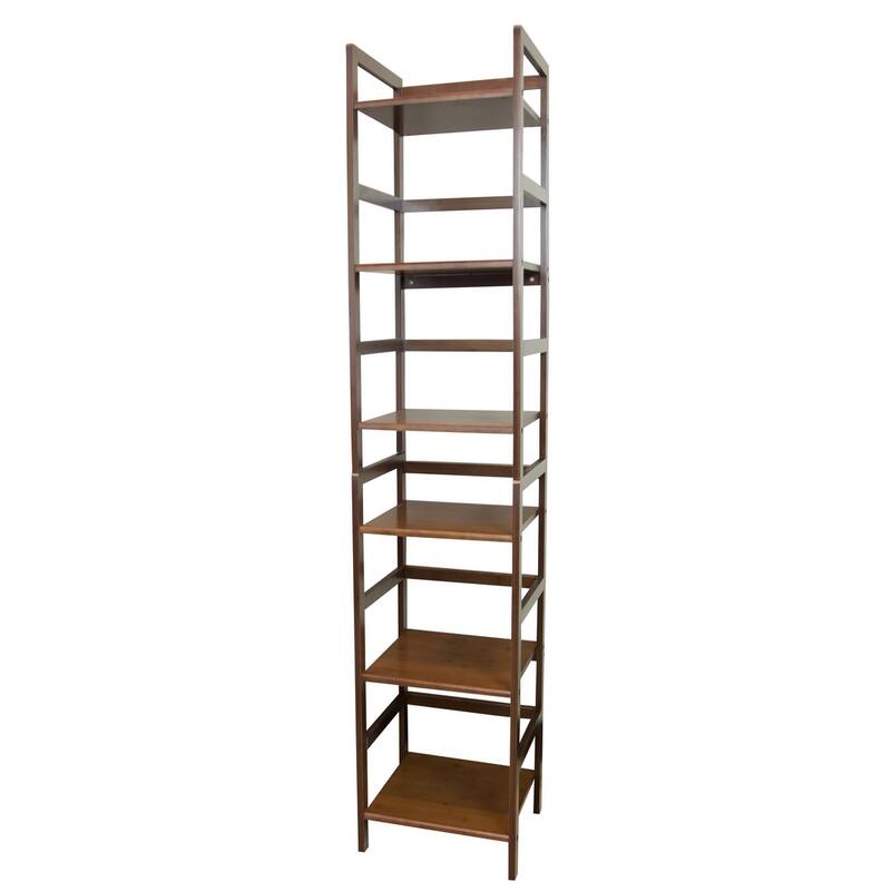 3 Tier Solid Bamboo Frame Stackable Tower Bookshelf