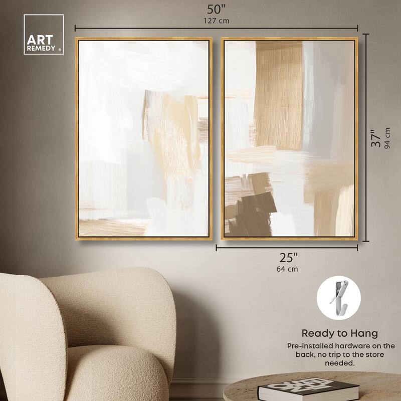 Tactile Textures I Canvas Set of 2 by Art Remedy