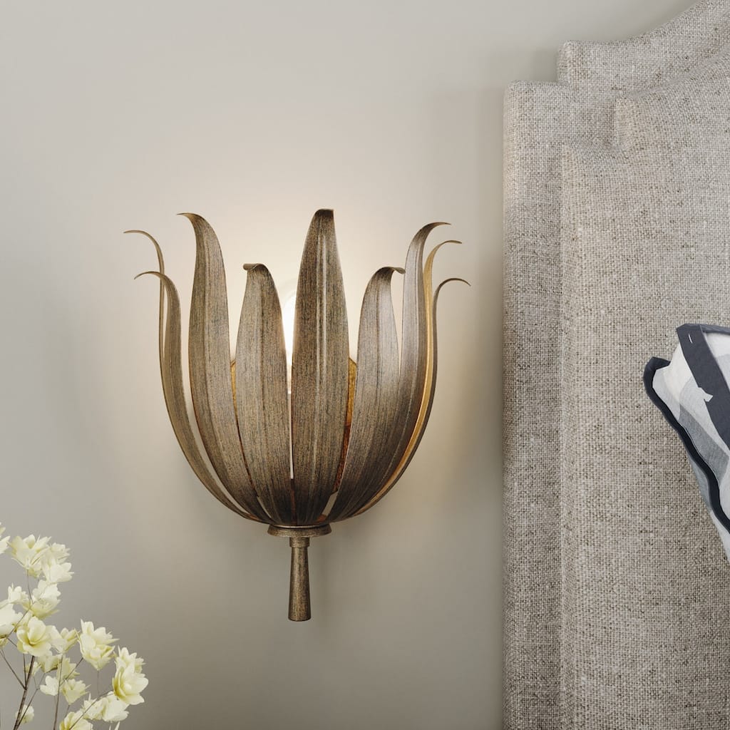 Acroma 2-set Steel Dimmable Steel Wall Sconce with Floral Design