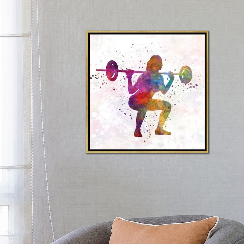 iCanvas "Body Buiding Woman" by Paul Rommer Framed Canvas Print