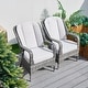 preview thumbnail 23 of 31, 5-Piece Aluminum Woven Rattan Dining Set with Cushions and Tempered Glass