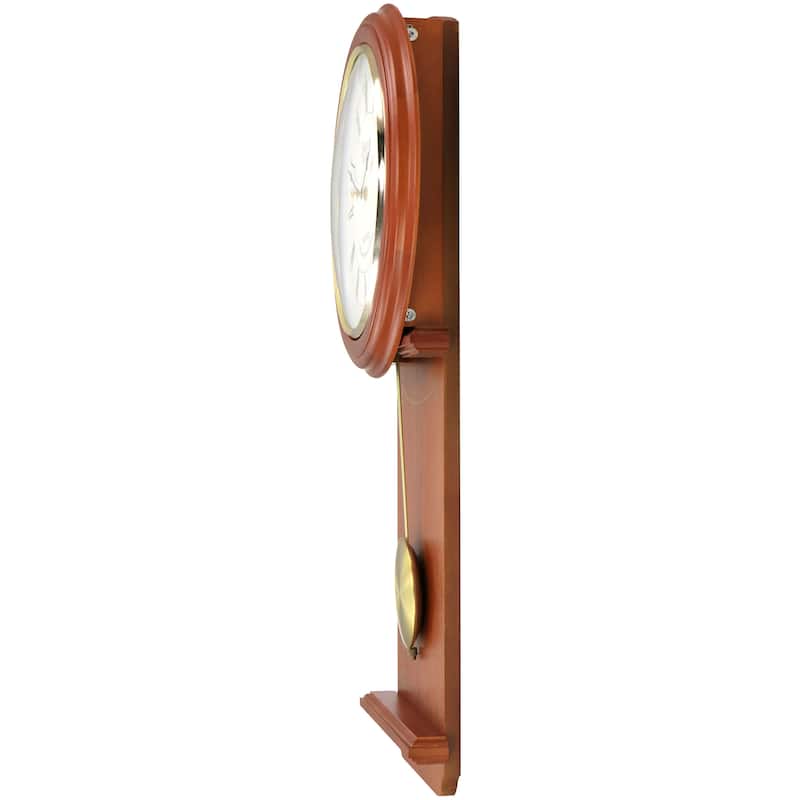 Bedford Clock Collection Olivia 24.5 In Cherry Pendulum Wall Clock - 24.5 in