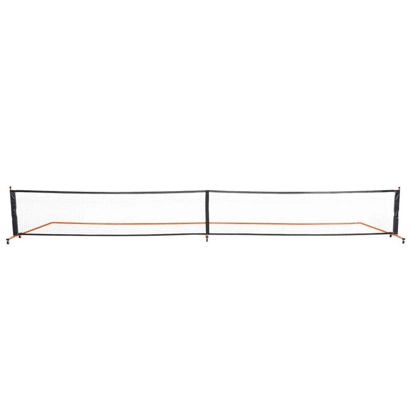 22 Feet Rectangular Portable Pickleball PE Net with Metal Frame and Carry Bag