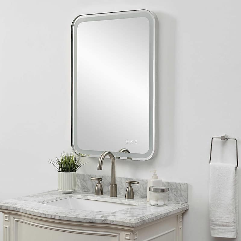 LED Lighted Rectangular Vanity Wall Mirror - 32.25"