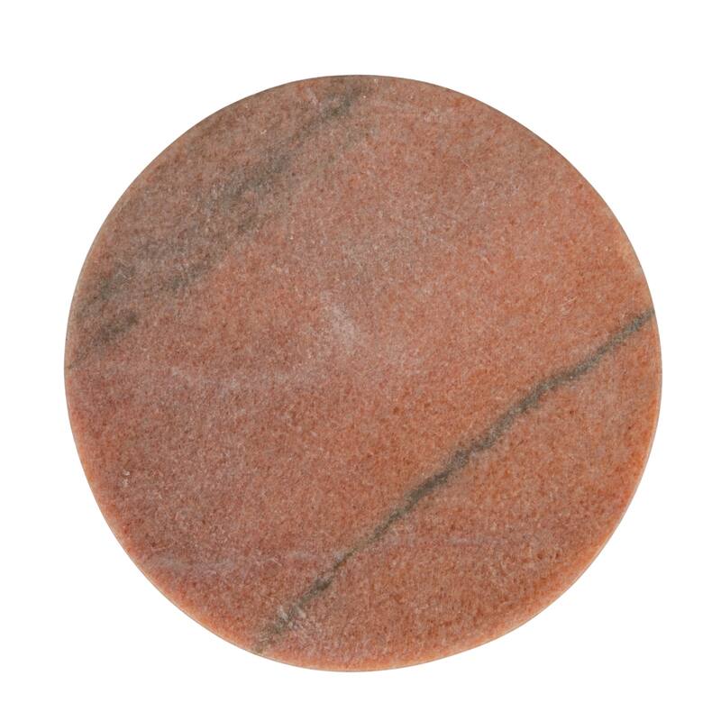 Marble Round Soapdish - 5.0"L x 5.0"W x 1.0"H