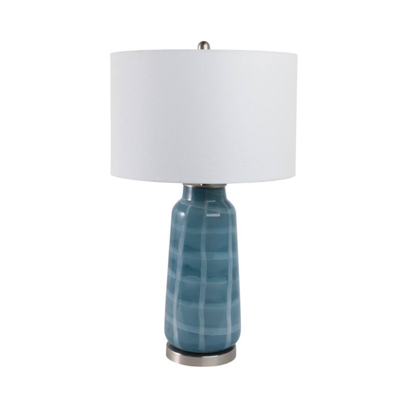 Decorative Pattern Glass Table Lamp - Desk Lighting for Small Areas - 29.0"
