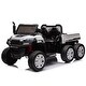 preview thumbnail 22 of 38, 24V 2-Seater UTV-XXL Ride On Truck with Dump Bed for kid,Ride On 4WD UTV with 6 Wheels,Tipping and Openable Rear Cargo Bed Black