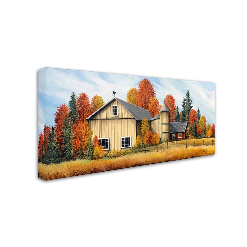 Debbi Wetzel 'Yellow Barn Fall' Canvas Art