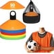 preview thumbnail 13 of 14, 50 Disc Cones 12 Pinnies Scrimmage Vests Team Practice Training Jersey 8-11 Years - Orange