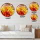preview thumbnail 4 of 8, Designart 'Return of Stained Glass' Oversized Modern Wall CLock