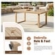 preview thumbnail 7 of 8, Outdoor Acacia Wood Dining Set 7-Piece Rope Weave Dining Chairs And Table with Umbrella Hole