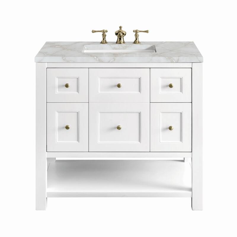 James Martin Vanities 330-V36-3VSL Breckenridge 36" Free Standing - Bright White - Painted