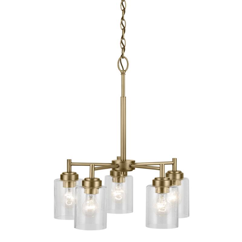 Kichler Lighting Winslow 19.75 in. 5-Light Natural Brass Chandelier - 19.75 in