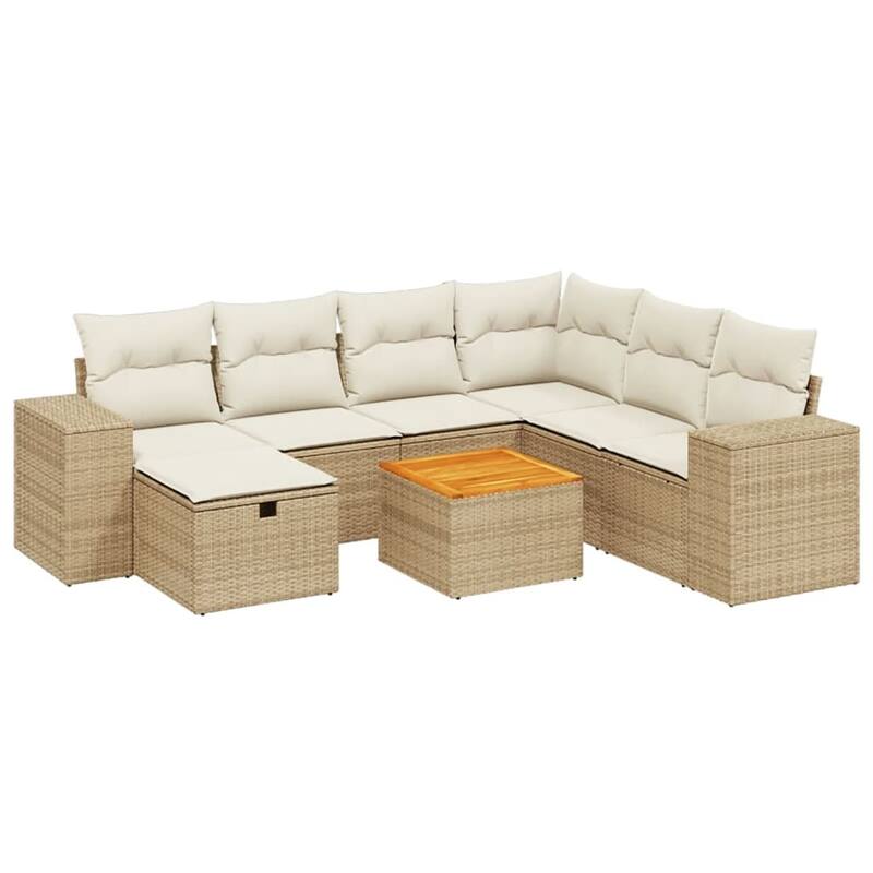8-Piece Patio Sofa Set with Cushions