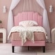 preview thumbnail 2 of 37, Twin Size Bed Frame, Height Adjustable Upholstered Bed, Twin Size Bed Set of 2