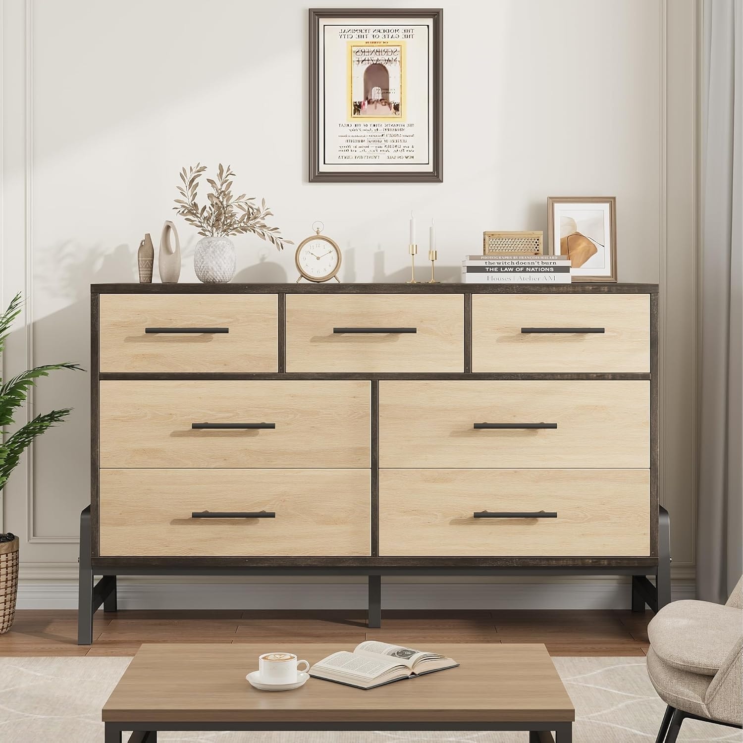 7 - Drawer Dresser, 52" Wide Dresser with Storage
