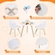 preview thumbnail 3 of 4, 3 PCS Kids Table and Chair Set Wood Activity Play Table Set