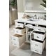 preview thumbnail 8 of 37, James Martin Vanities Bristol 48" Single Vanity, Bright White Ethereal Noctis Quartz