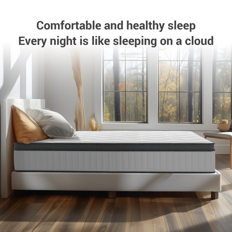 SweDrea 12 in. Medium Hybrid Memory Foam Mattress with CertiPUR-US and Oeko-TEX , Featuring Bamboo Charcoal Absorption.