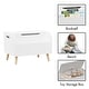 preview thumbnail 9 of 16, Wooden Toy Box, Kids Toy Storage Organizer with Front Bookshelf, Flip-Top Lid, Safety Hinge, Boys Girls Toy Chest Bench