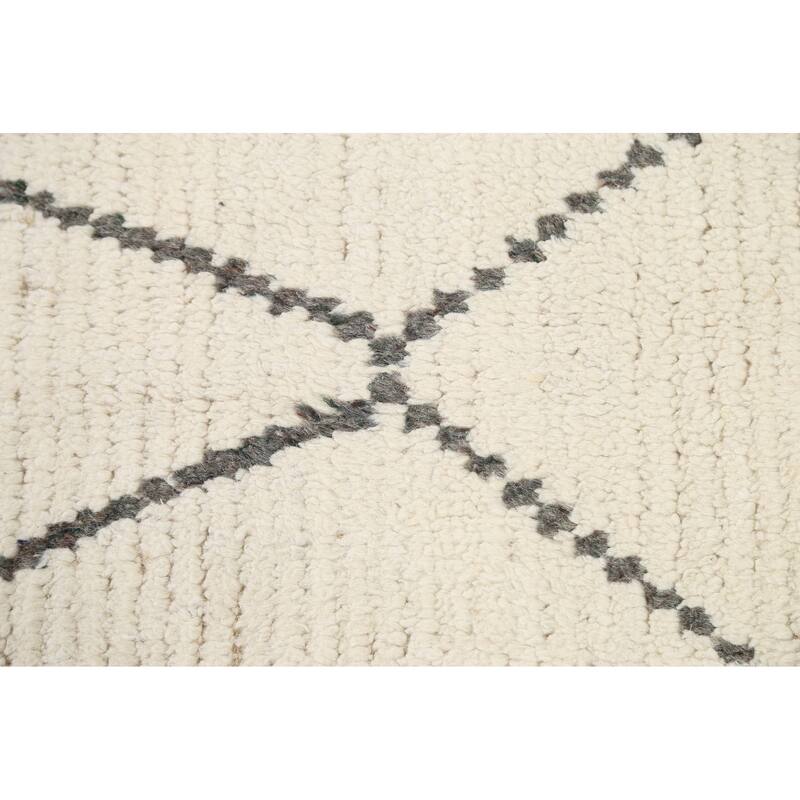 Vegetable Dye Moroccan Berber Oriental Area Rug Handmade Wool Carpet - 5'9" x 9'3"